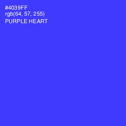 #4039FF - Purple Heart Color Image