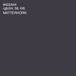 #403A44 - Matterhorn Color Image