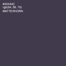 #403A4C - Matterhorn Color Image