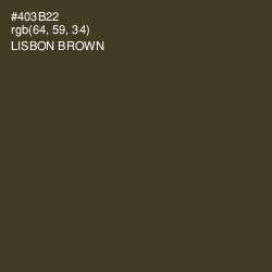 #403B22 - Lisbon Brown Color Image