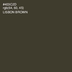 #403C2D - Lisbon Brown Color Image