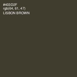 #403D2F - Lisbon Brown Color Image