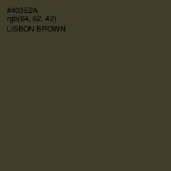 #403E2A - Lisbon Brown Color Image