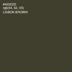 #403E2D - Lisbon Brown Color Image