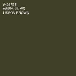 #403F28 - Lisbon Brown Color Image