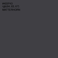 #403F43 - Matterhorn Color Image