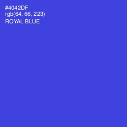 #4042DF - Royal Blue Color Image