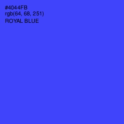 #4044FB - Royal Blue Color Image