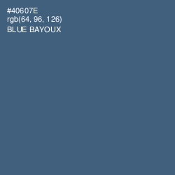 #40607E - Blue Bayoux Color Image