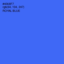 #4068F7 - Royal Blue Color Image