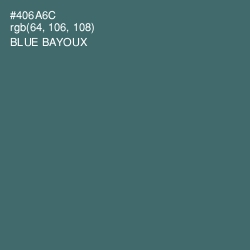 #406A6C - Blue Bayoux Color Image