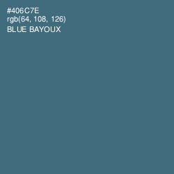 #406C7E - Blue Bayoux Color Image