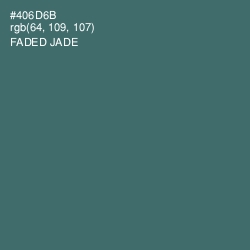 #406D6B - Faded Jade Color Image