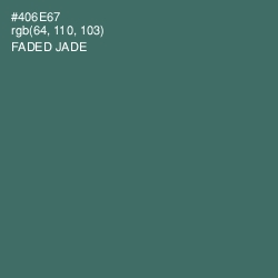 #406E67 - Faded Jade Color Image