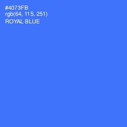 #4073FB - Royal Blue Color Image