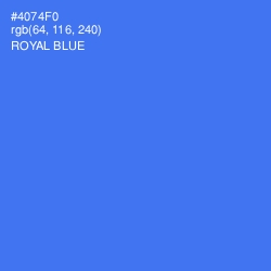 #4074F0 - Royal Blue Color Image
