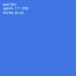 #4075E4 - Royal Blue Color Image