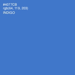 #4077CB - Indigo Color Image