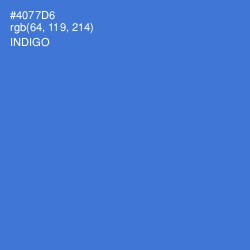 #4077D6 - Indigo Color Image