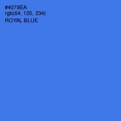 #4078EA - Royal Blue Color Image