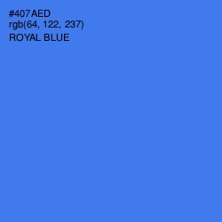 #407AED - Royal Blue Color Image