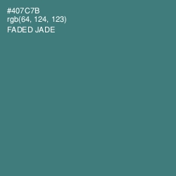 #407C7B - Faded Jade Color Image