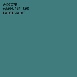 #407C7E - Faded Jade Color Image