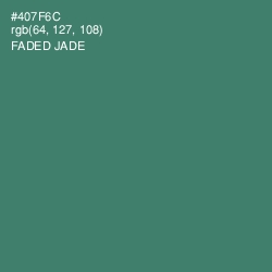#407F6C - Faded Jade Color Image