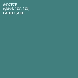 #407F7E - Faded Jade Color Image