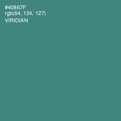 #40867F - Viridian Color Image