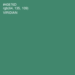 #40876D - Viridian Color Image