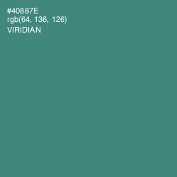 #40887E - Viridian Color Image
