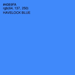 #4089FA - Havelock Blue Color Image