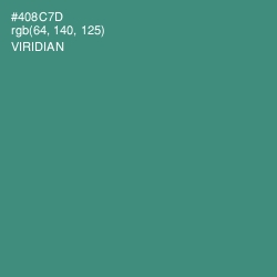 #408C7D - Viridian Color Image