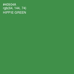 #40904A - Hippie Green Color Image