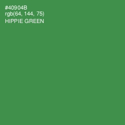 #40904B - Hippie Green Color Image