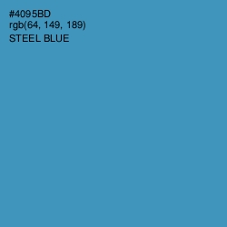 #4095BD - Steel Blue Color Image