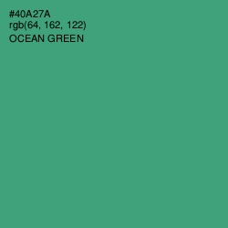 #40A27A - Ocean Green Color Image