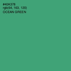 #40A378 - Ocean Green Color Image