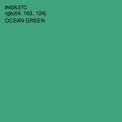 #40A37C - Ocean Green Color Image