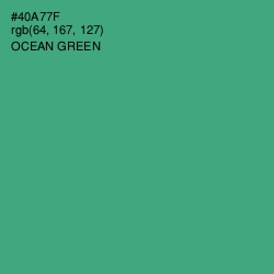 #40A77F - Ocean Green Color Image