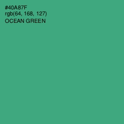 #40A87F - Ocean Green Color Image