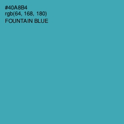 #40A8B4 - Fountain Blue Color Image