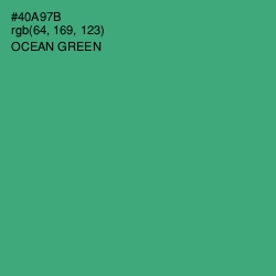 #40A97B - Ocean Green Color Image