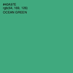 #40A97E - Ocean Green Color Image