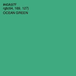 #40A97F - Ocean Green Color Image