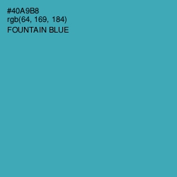 #40A9B8 - Fountain Blue Color Image