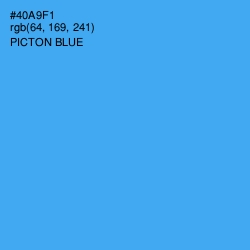 #40A9F1 - Picton Blue Color Image