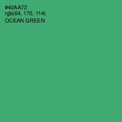 #40AA72 - Ocean Green Color Image