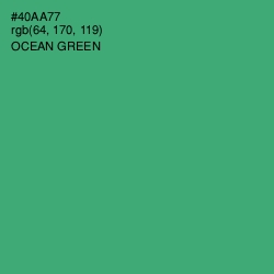 #40AA77 - Ocean Green Color Image